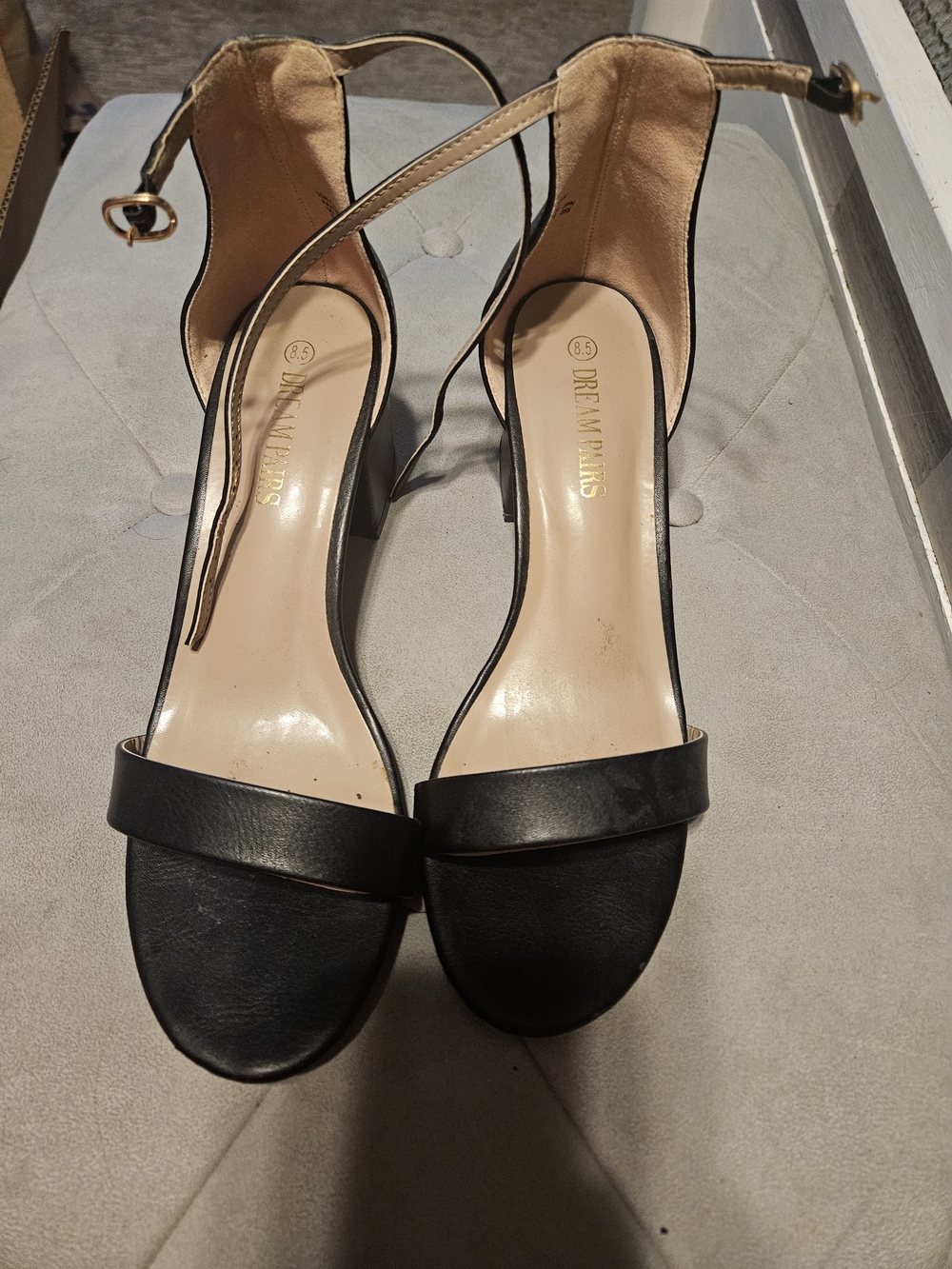 Dream Pairs Black Ankle-Strap Open-Toe Sandals